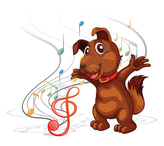 一首歌唱歌狗设计图片