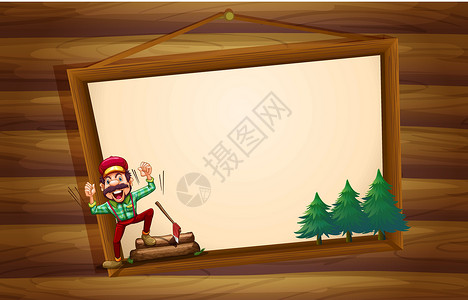 木头牌挂着木板的木头招牌牌 有木匠喊叫设计图片