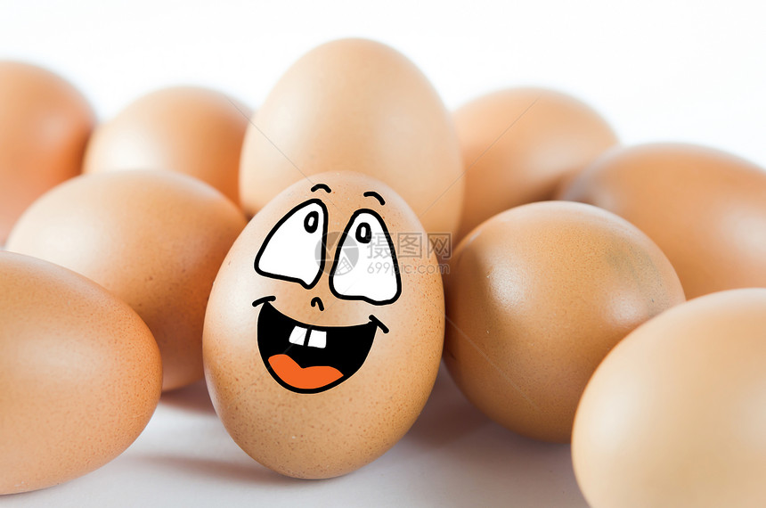 多个鸡蛋白色乐趣绘画棕色漫画营养椭圆形情感食物蛋壳图片