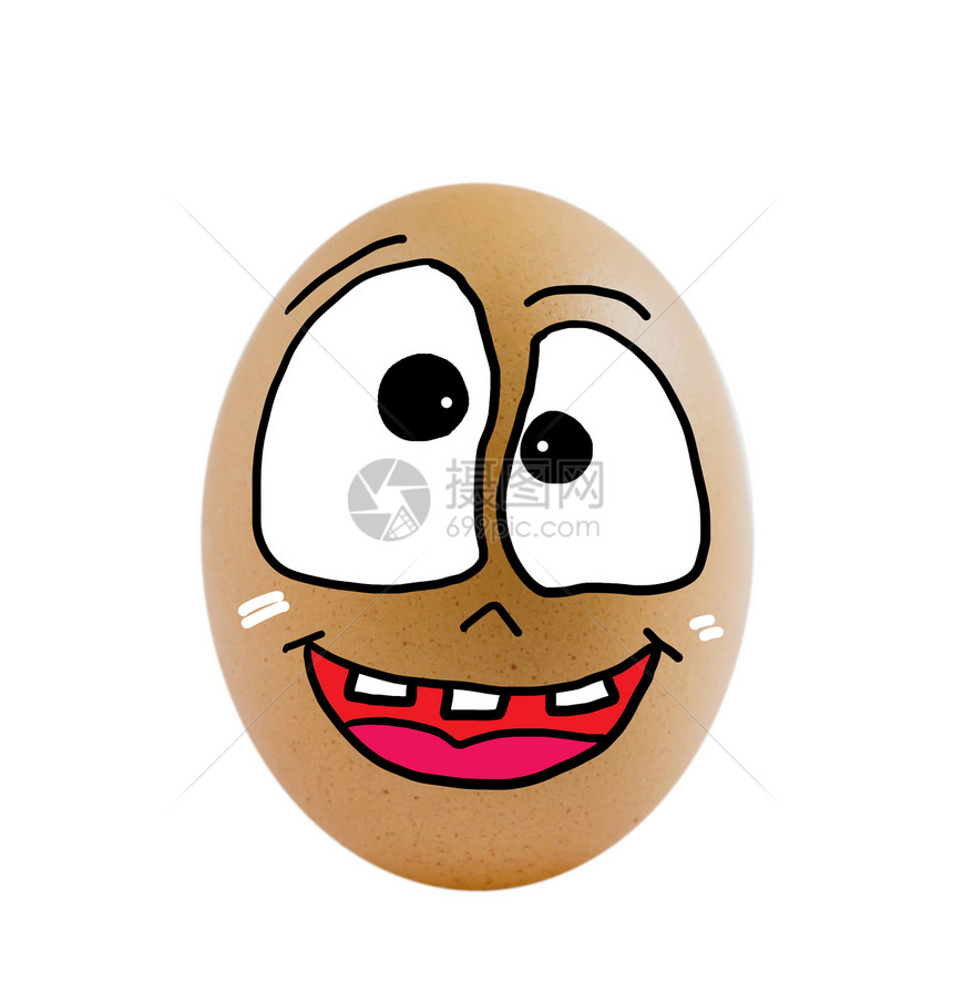 一个鸡蛋乐趣绘画营养漫画棕色情感白色食物蛋壳椭圆形图片