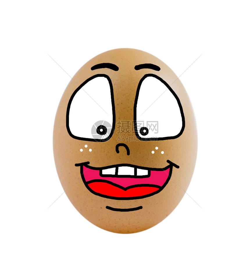 一个鸡蛋营养情感椭圆形绘画白色漫画食物乐趣棕色蛋壳图片