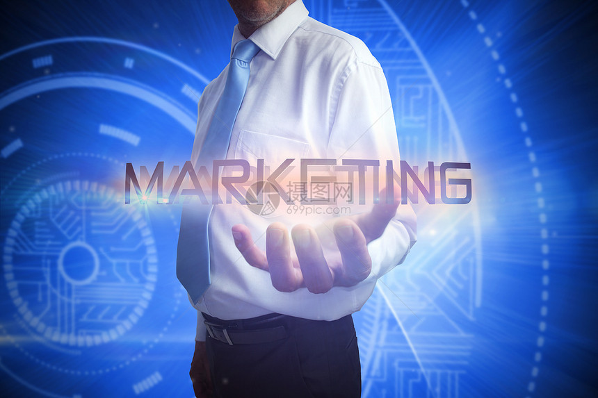 商务人士介绍促销的字词蓝色流行语电路板数字计算技术绘图人士一个字商业图片