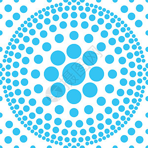 蓝色圆圈无缝蓝色波尔卡抽象模式矢量圆圈框架白色邀请函婴儿女孩乐趣艺术红色纺织品插画