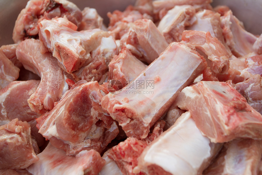 用于做饭的原猪肉肋排图片