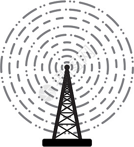 收音师广播矢量无线电收音塔车站商业网络细胞插图技术信号光谱电视数据设计图片