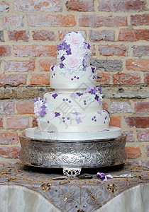 婚礼蛋糕或嫁妆背景图片