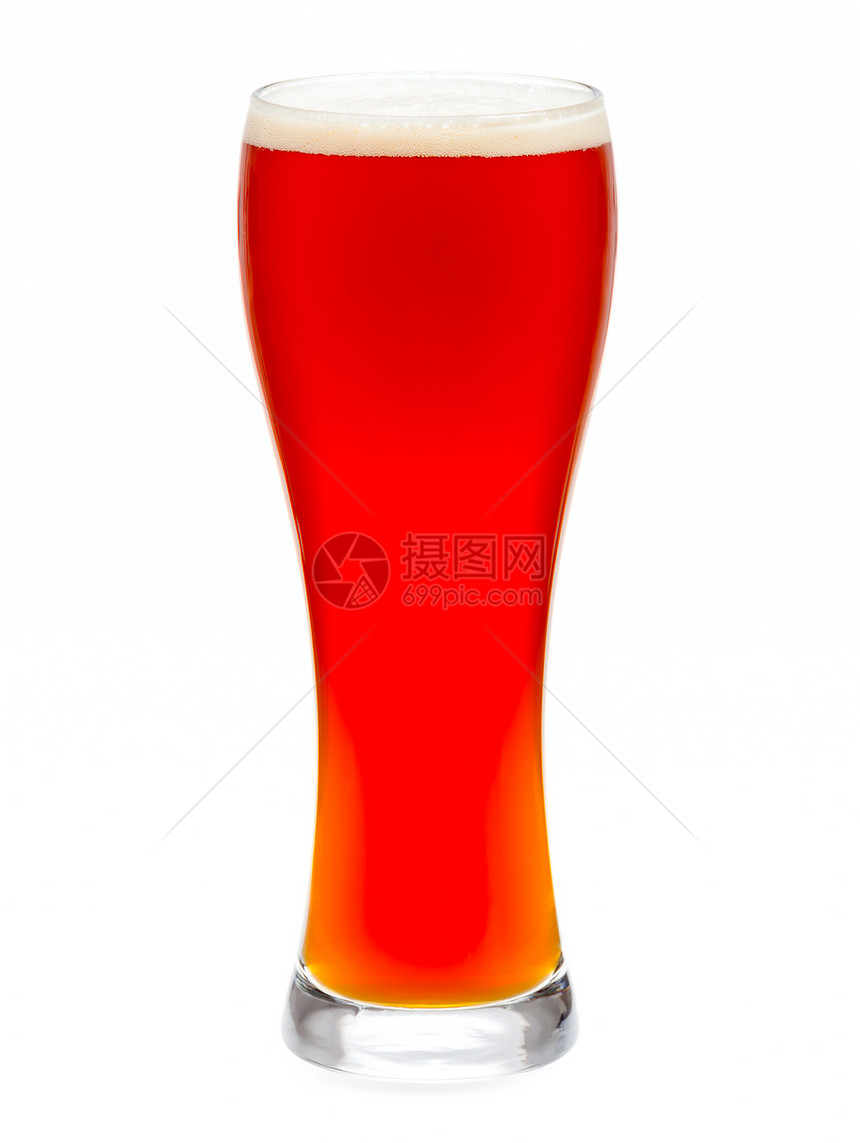 孤立的红啤酒杯啤酒厂棕色对象饮料酒吧豪饮啤酒液体酒精红色图片