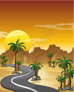 沙漠 长路漫漫设计图片