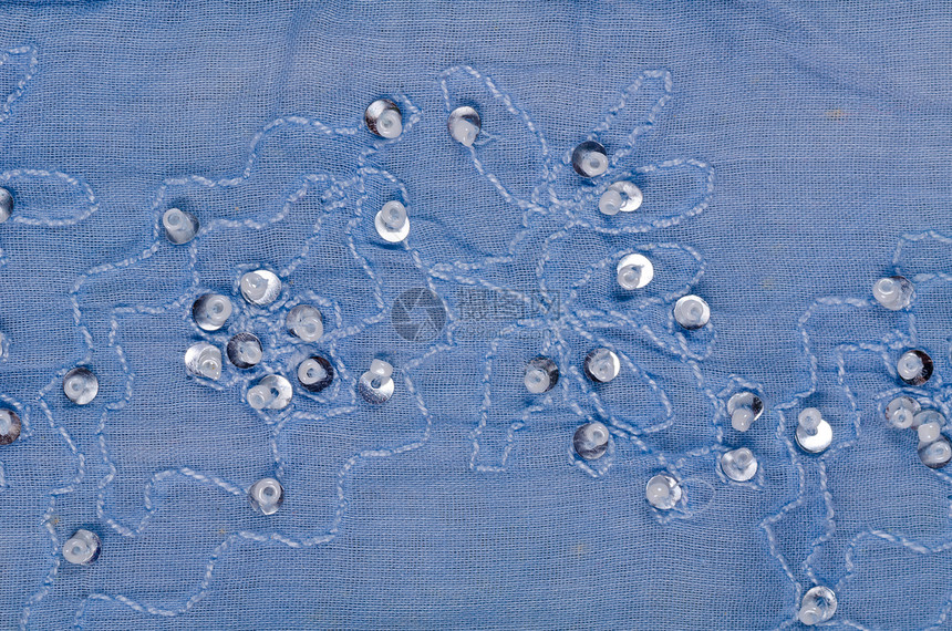 珠织物水平衬衫刺绣纺织品画幅工艺珠子手工棉布桌巾图片