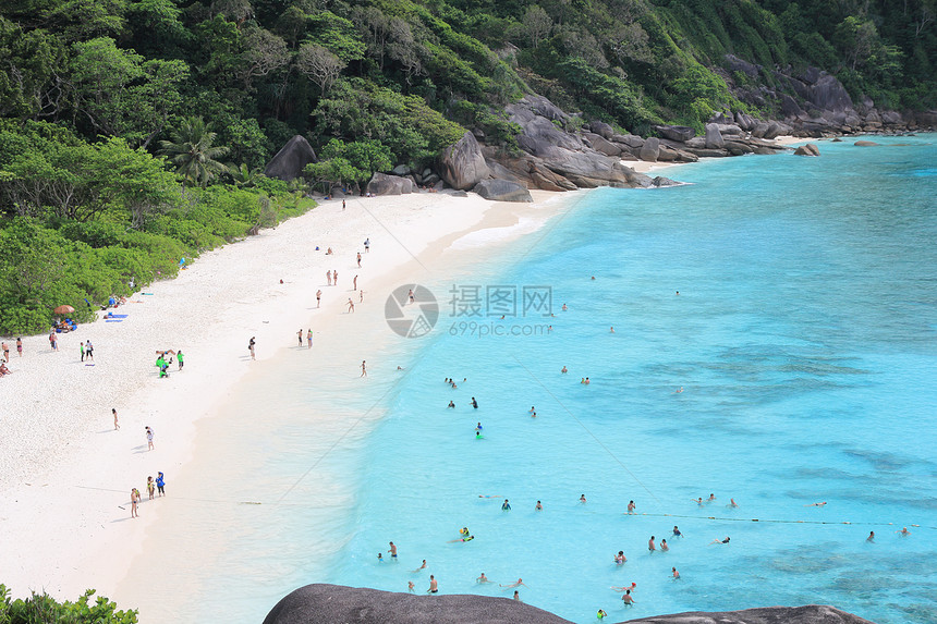 西米兰岛巨石天堂蓝色爬坡海浪公园天空地标群岛海洋图片