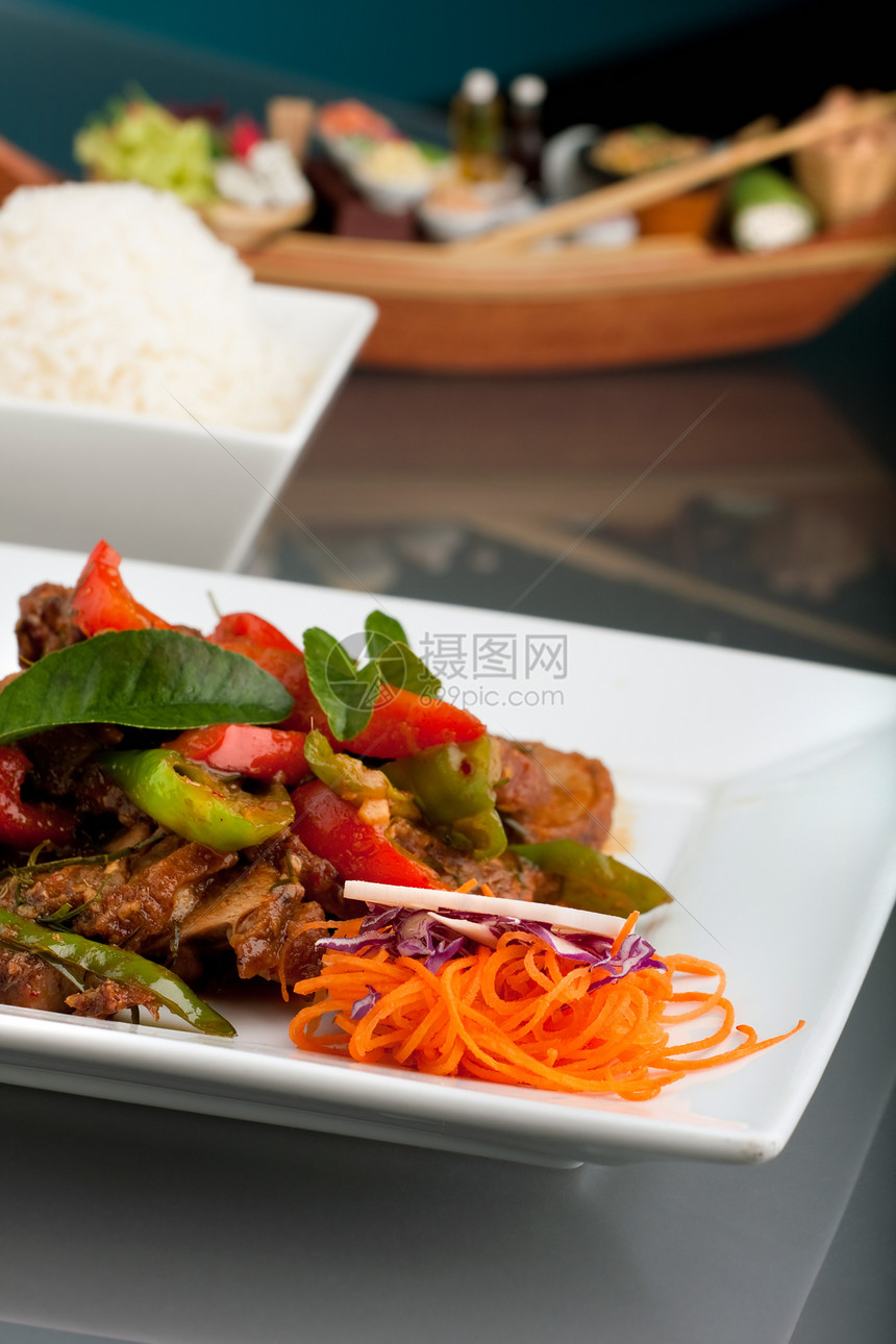 泰语 泰国冰镇烹饪盘子午餐餐厅课程文化茉莉花美食蔬菜图片