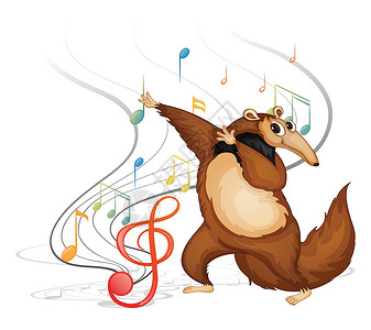 跳舞唱歌跳舞的四腿动物设计图片