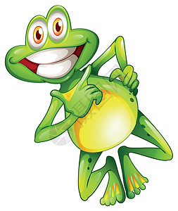 矮小一个微笑的青蛙插画