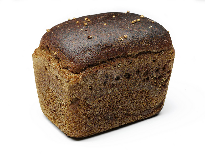 面包早餐饮食黑色小麦脆皮棕色白色粮食食物营养图片