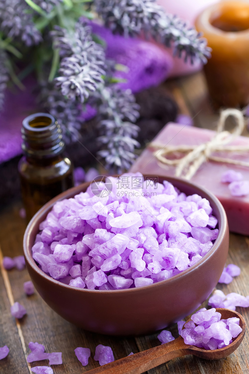 蓝盐温泉产品沙龙肥皂治疗异国浴室疗法情调紫丁香芳香图片