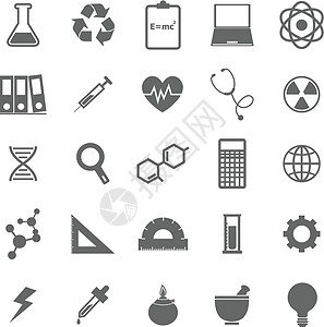 科学性白色背景上的科学图标设计图片