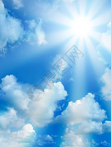 高品质的阳光晴天有云云景太阳蓝色多云背景图片