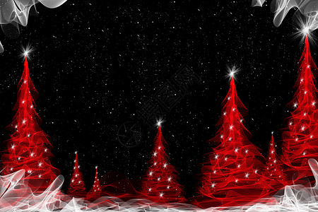 带有圣诞节树的红色抽象背景背景季节性森林装饰装饰品风格背景图片