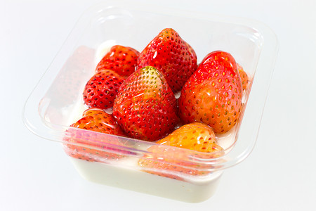 草莓生活方式福利浆果乳制品水果饮食健康酸奶小吃健康饮食背景图片