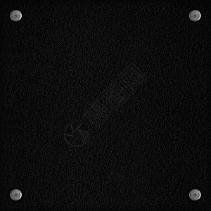 黑色皮黑背景灰色空白粒状盘子皮革铆钉桌子床单粮食材料背景图片