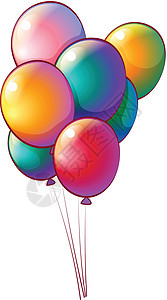 七彩彩色气球背景图片