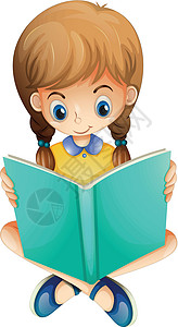 擦地小女孩年轻女孩看书很认真设计图片