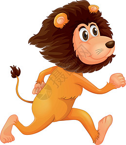 狮子服装一只奔跑的狮子设计图片