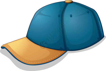 棒球帽子蓝盖曲线黄色衣服蓝色圆形晴天卡通片阴影边缘齿轮设计图片
