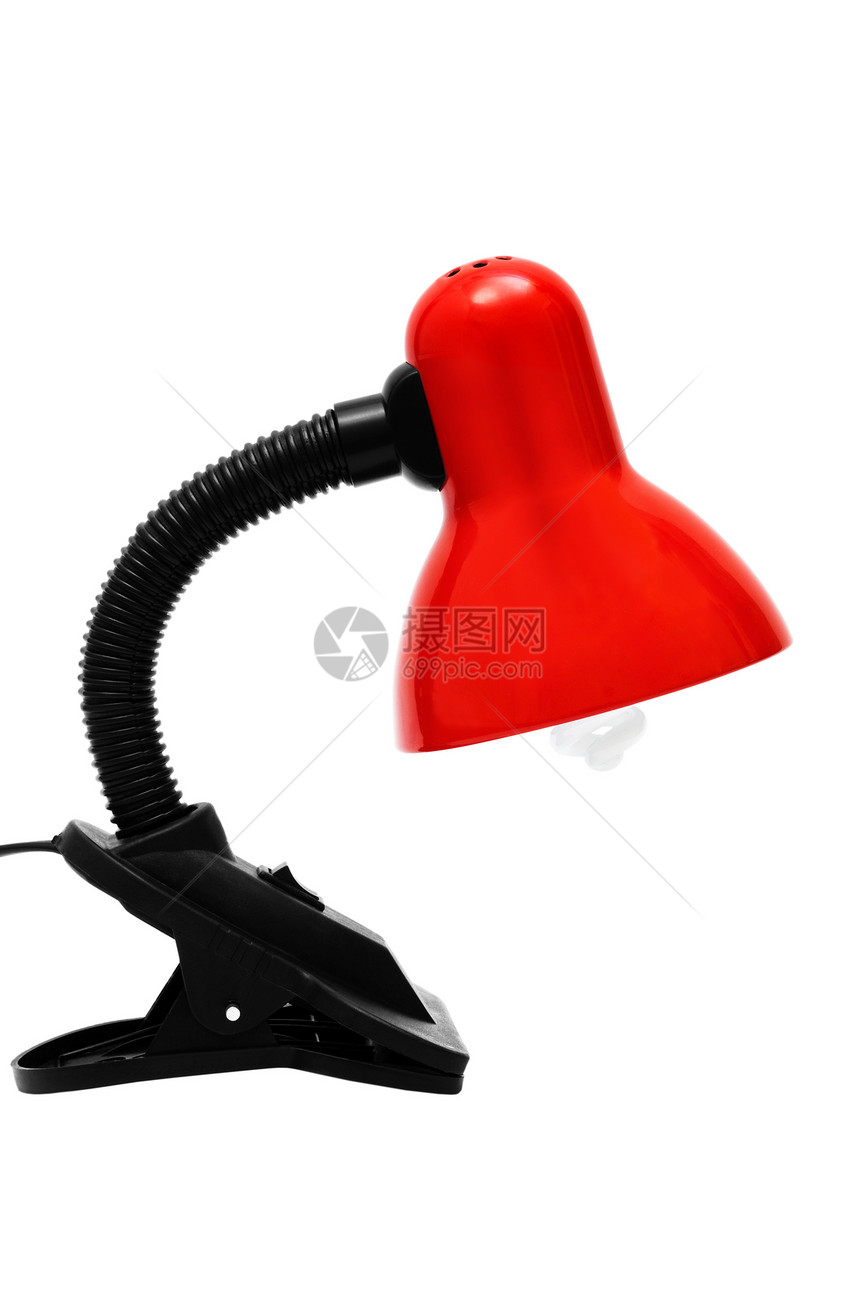 现代灯按钮白色黑色平衡办公室塑料活力灯泡红色力量图片