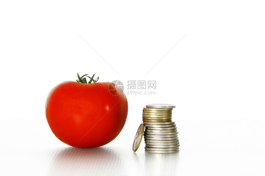 白背景切除时隔离的番茄蔬菜沙堆缓存团体食物保健节食工作室生活斗篷水果硬币图片