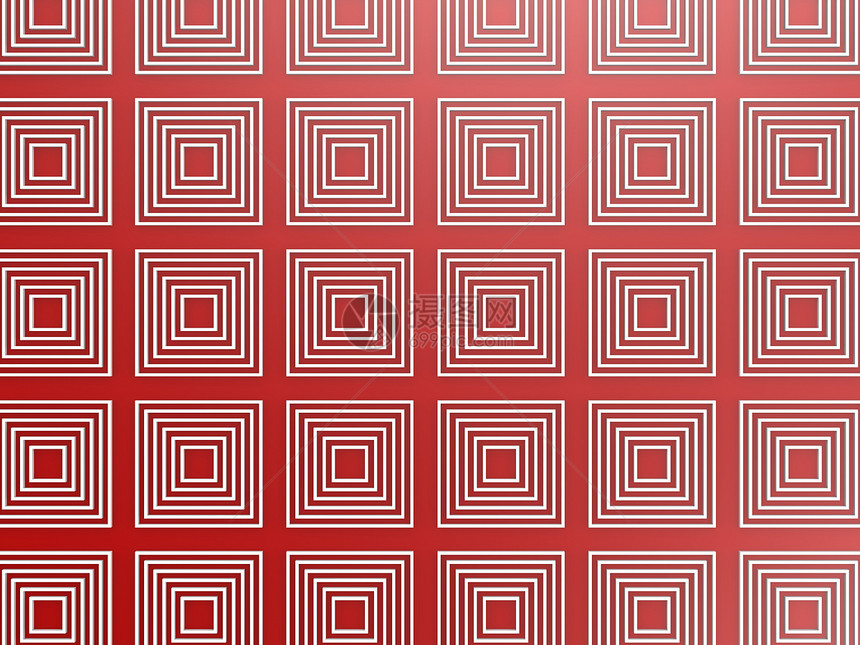 红方形格子桌子插图艺术几何学帆布编织红色白色纺织品图片
