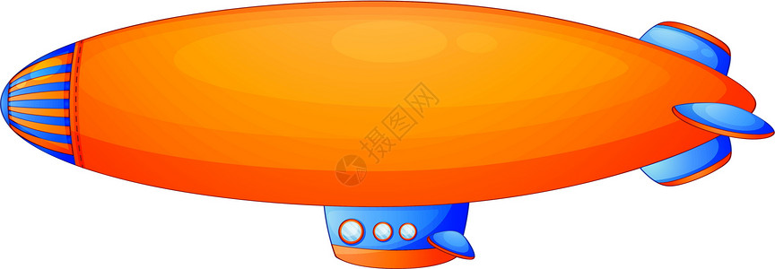 蓝色飞艇橙色蓝宝石运输橙子血管绘画条纹天线椭圆形压力飞机蓝色设计图片