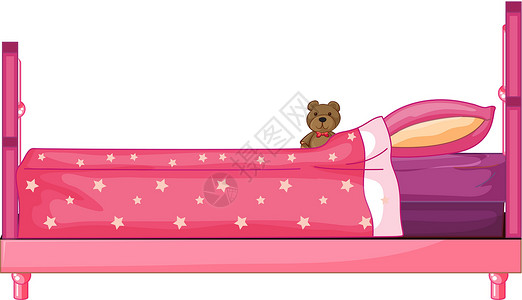 粉红床风格装饰软垫剪贴床垫木头家具绘画抛光毯子背景图片