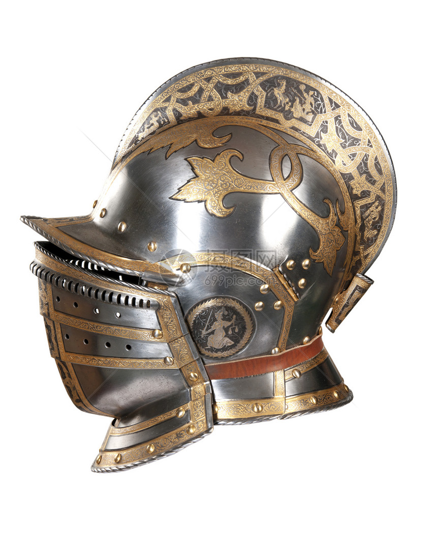 铁头盔文化金属历史铆钉盔甲装饰品图片