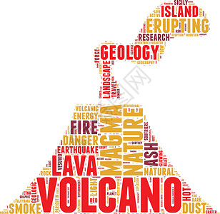 斯特龙博利火山火山象形图标记云云矢量插图插画