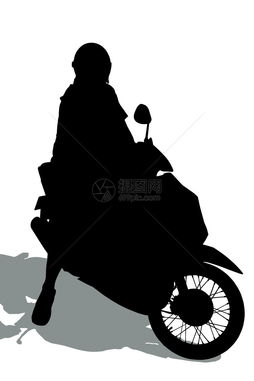 骑摩托车的男人的轮椅图片