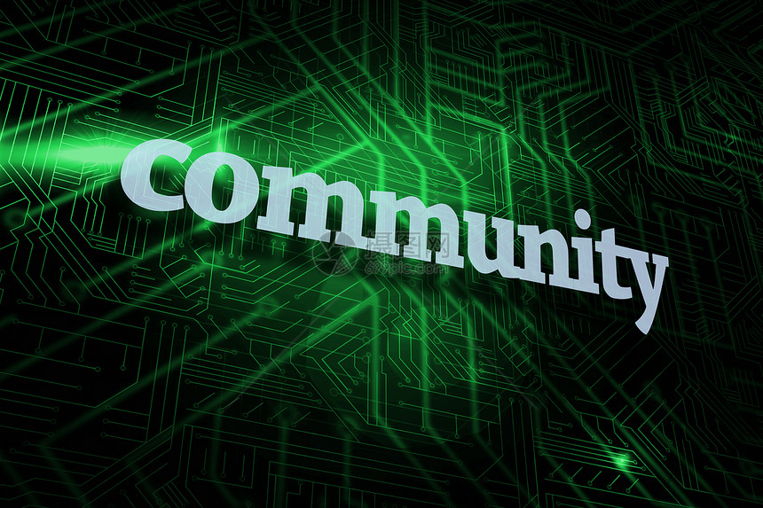 社区反对绿色和黑色电路板团结电脑硬件辉光计算技术一个字流行语邻里图片