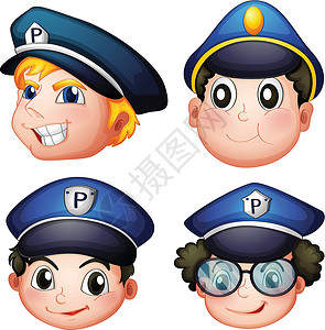 四条警察头背景图片