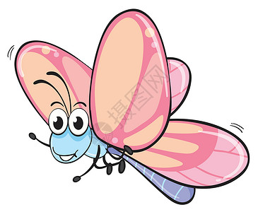 a 蝴蝶荒野君主粉色卡通片绘画翅膀昆虫野生动物漏洞条纹设计图片