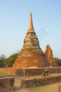 泰国马哈特阿尤塔宝塔寺庙艺术地标建筑高清图片