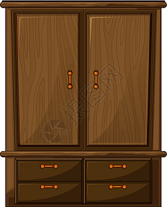 橱柜衣柜衣橱绘画橱柜风格剪贴内阁木头白色家具装饰盒子插画