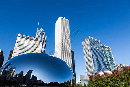 伊利诺伊州芝加哥千年公园背景图片