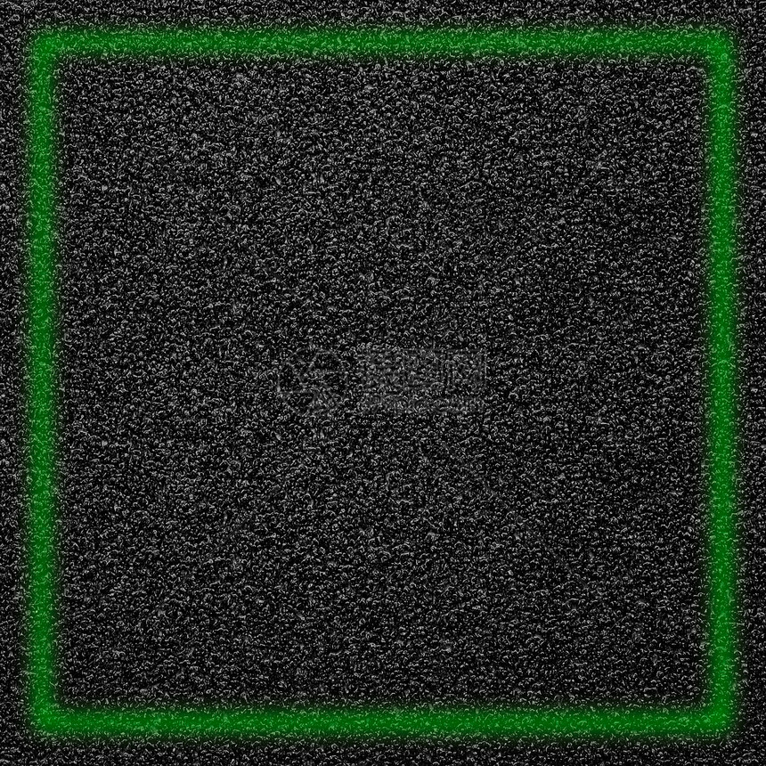 黑色抽象黑黑背景粒状灰色正方形粮食绿色颗粒状材料黑与白砂纸边界图片