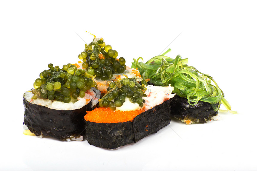 葡萄和海藻沙司餐厅情调美味饮食胡椒鱼子食物书市异国寿司图片