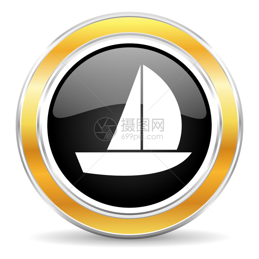 游艇图标竞赛网络海滩插图帆船旅行航行冒险风帆圆圈图片