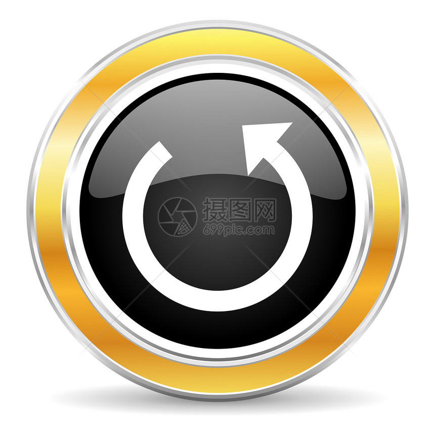 旋转图标插图环境回收按钮电路技术箭头黑色生态圆形图片