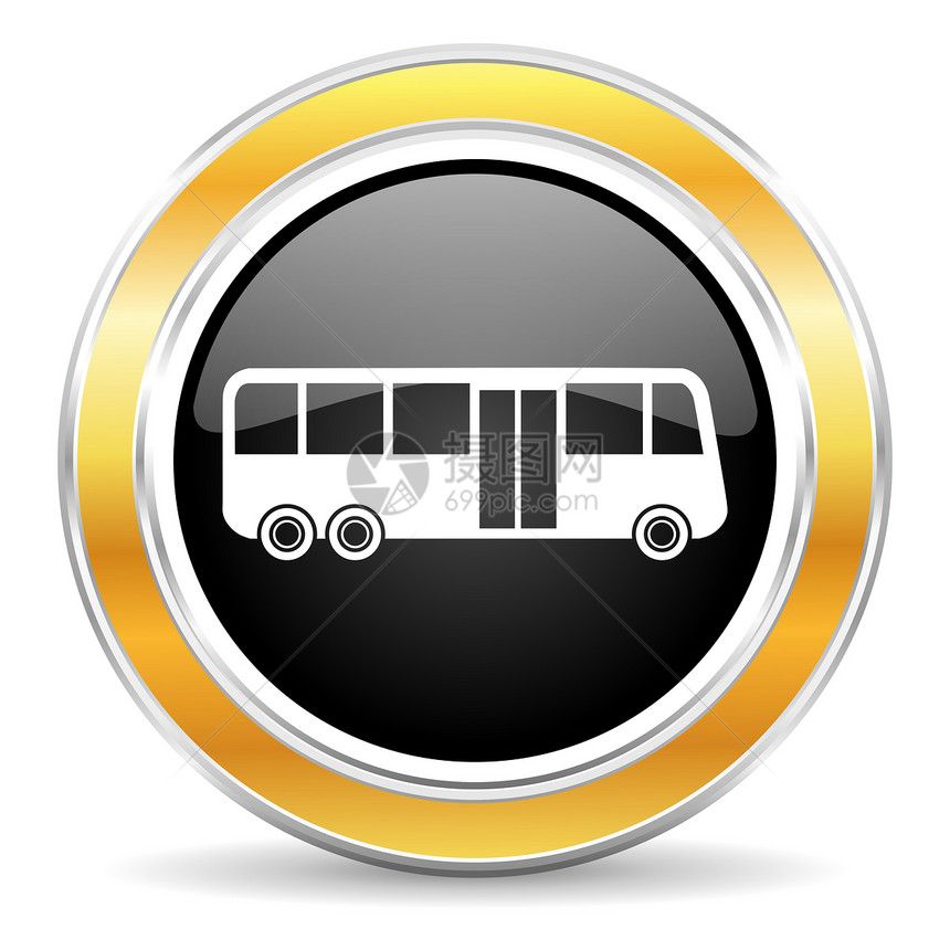 公共汽车图标城市旅游汽车货物民众运输黑色乘客旅行按钮图片