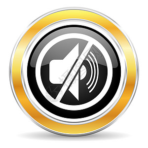 静音图标扩音器听力插图玩家警报按钮圆圈说话网络背景图片