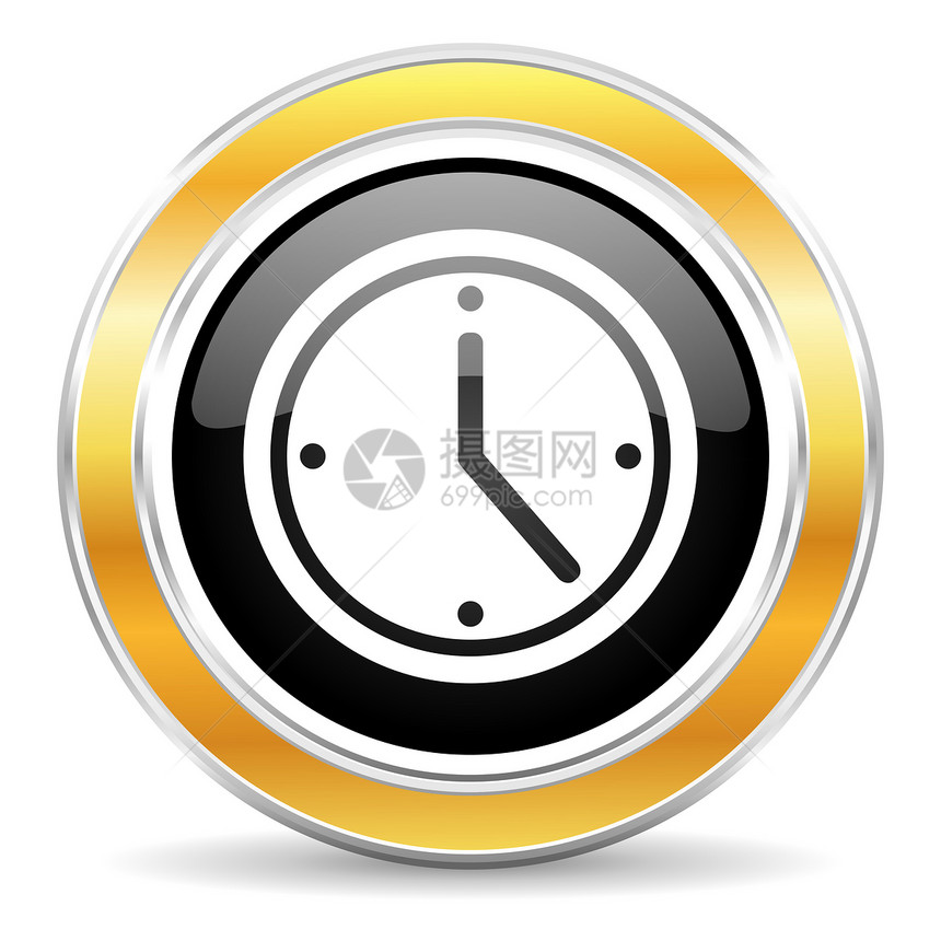 时间图标塞子历史数数黑色按钮闹钟手表警报插图计时器图片