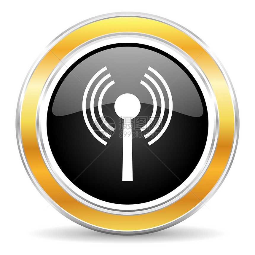 wifi 图标圆圈上网网络按钮数据机动性活动局域网天线收音机图片